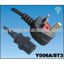 Ac Power Cord Assembly UK type BS 1363 cable